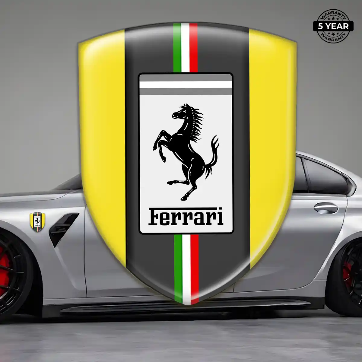 Ferrari Resin Domed Sticker Refined Design
