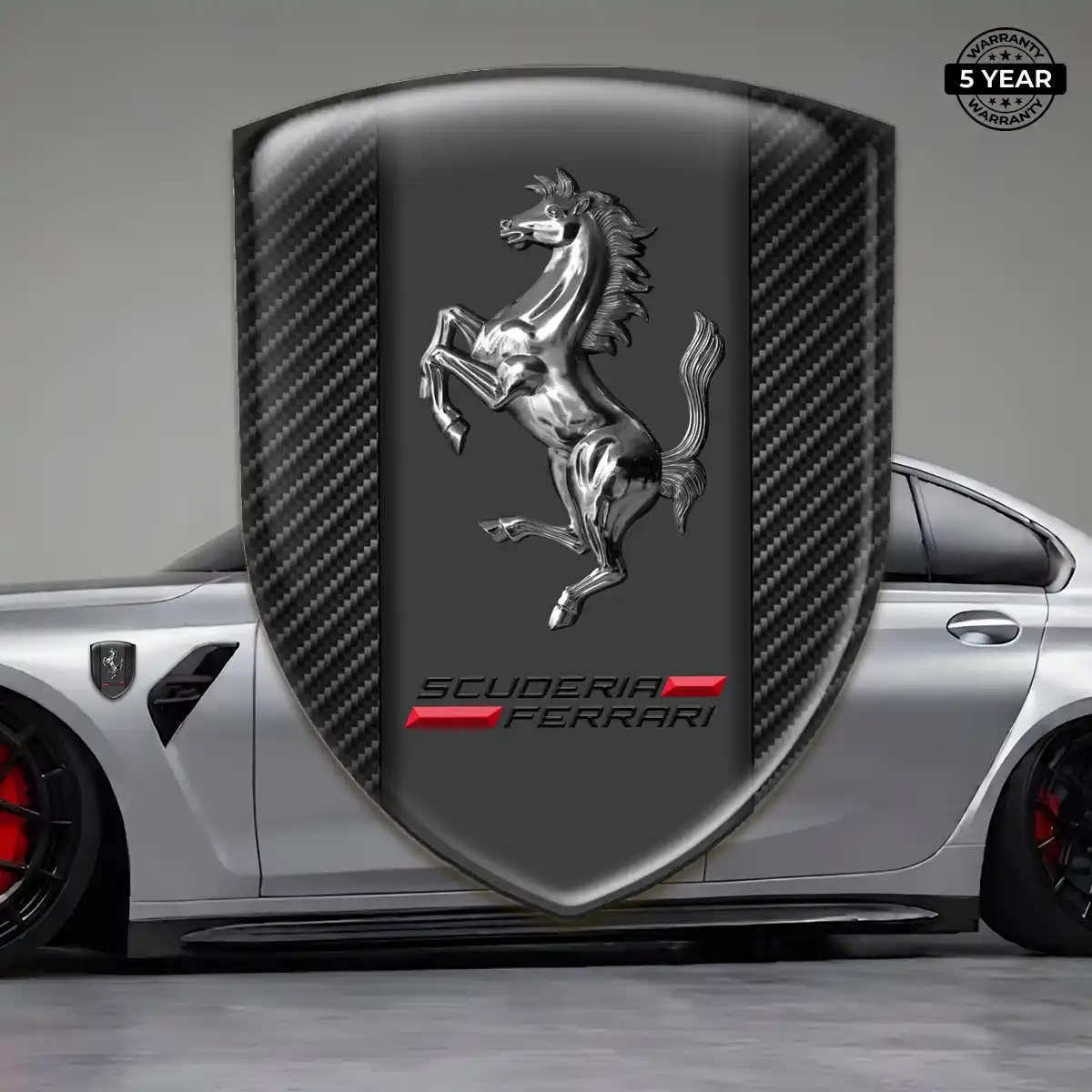 Ferrari Resin Domed Sticker Sleek Style