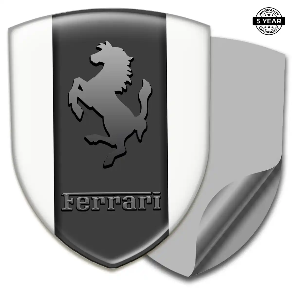Ferrari Resin Emblem Sticker Refined Design