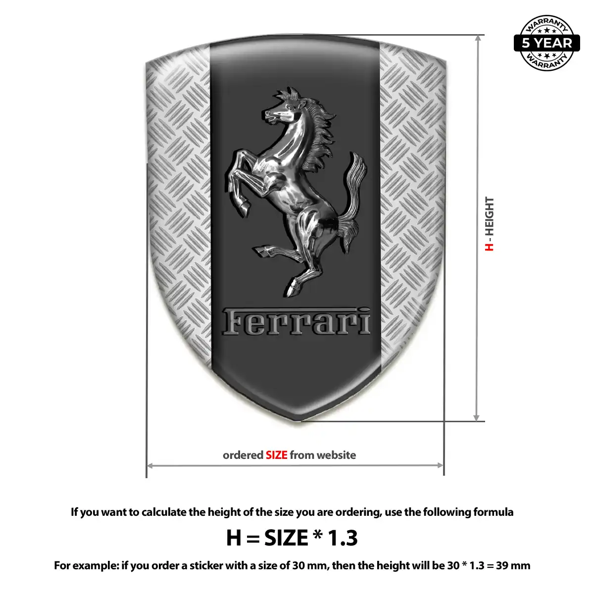 Ferrari Silicone Badge Refined Design