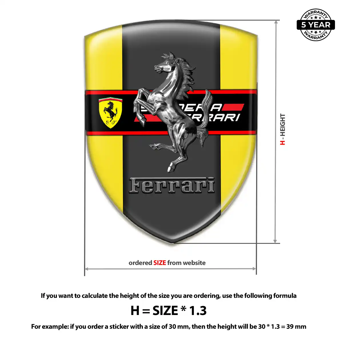 Ferrari Silicone Emblem Elite Finish