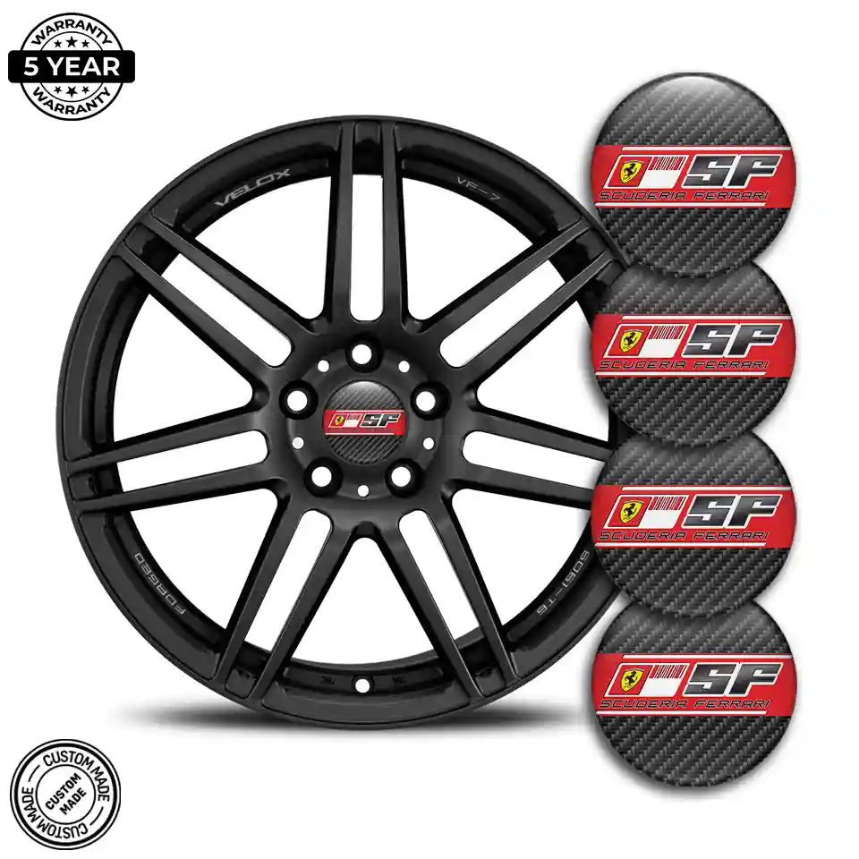 Ferrari Silicone Emblem Self-Adhesive High Quality
