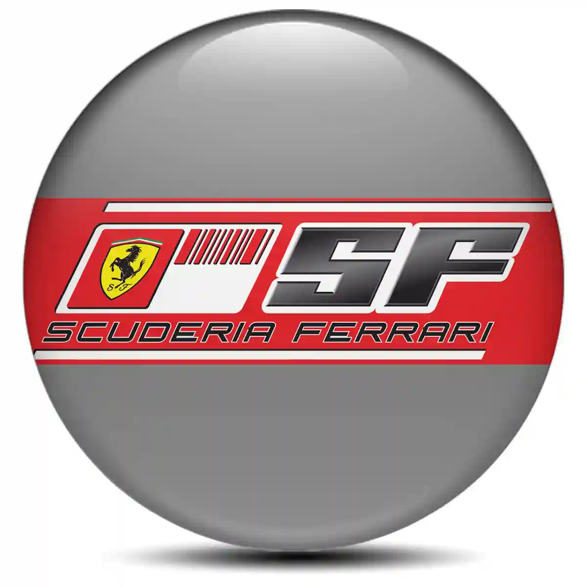 Ferrari Silicone Emblem Self-Adhesive Premium Quality