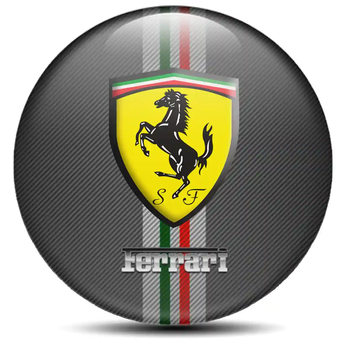 Ferrari Silicone Emblem Self-Adhesive Stylish Design