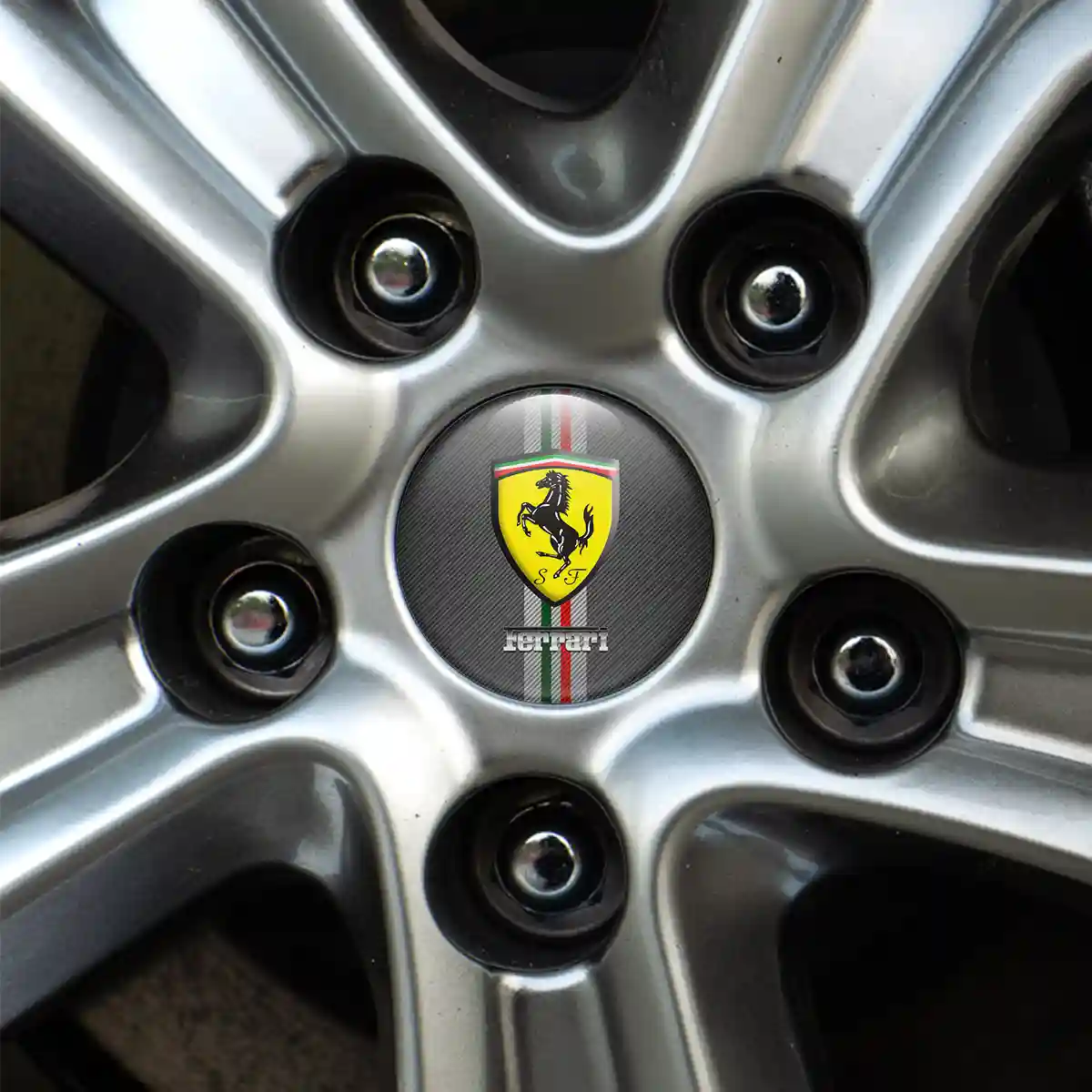 Ferrari Silicone Emblem Self-Adhesive Stylish Design