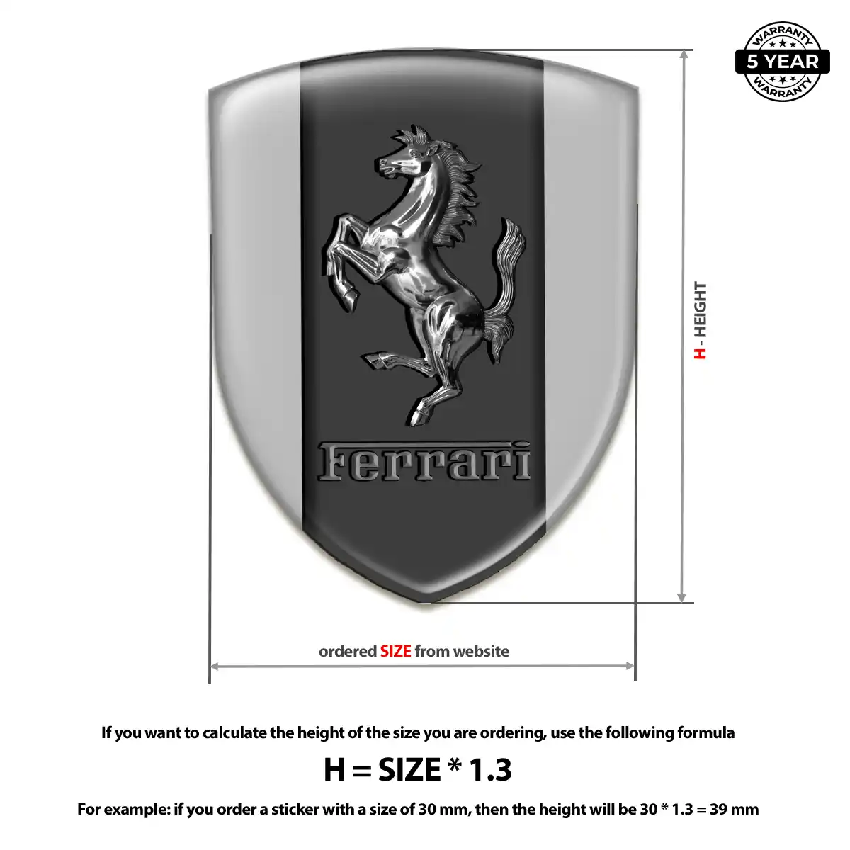 Ferrari Silicone Emblem Sleek Style