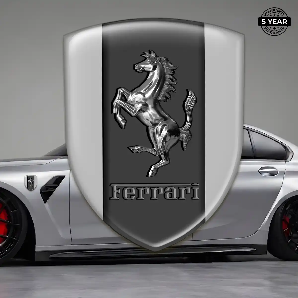 Ferrari Silicone Emblem Sleek Style