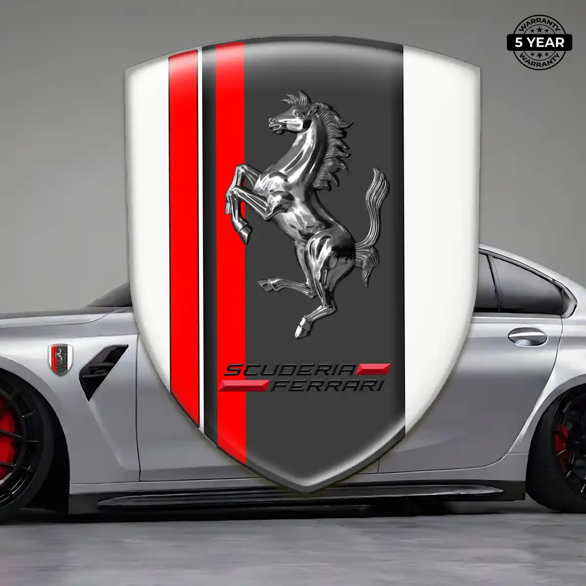 Ferrari Silicone Sticker Refined Design