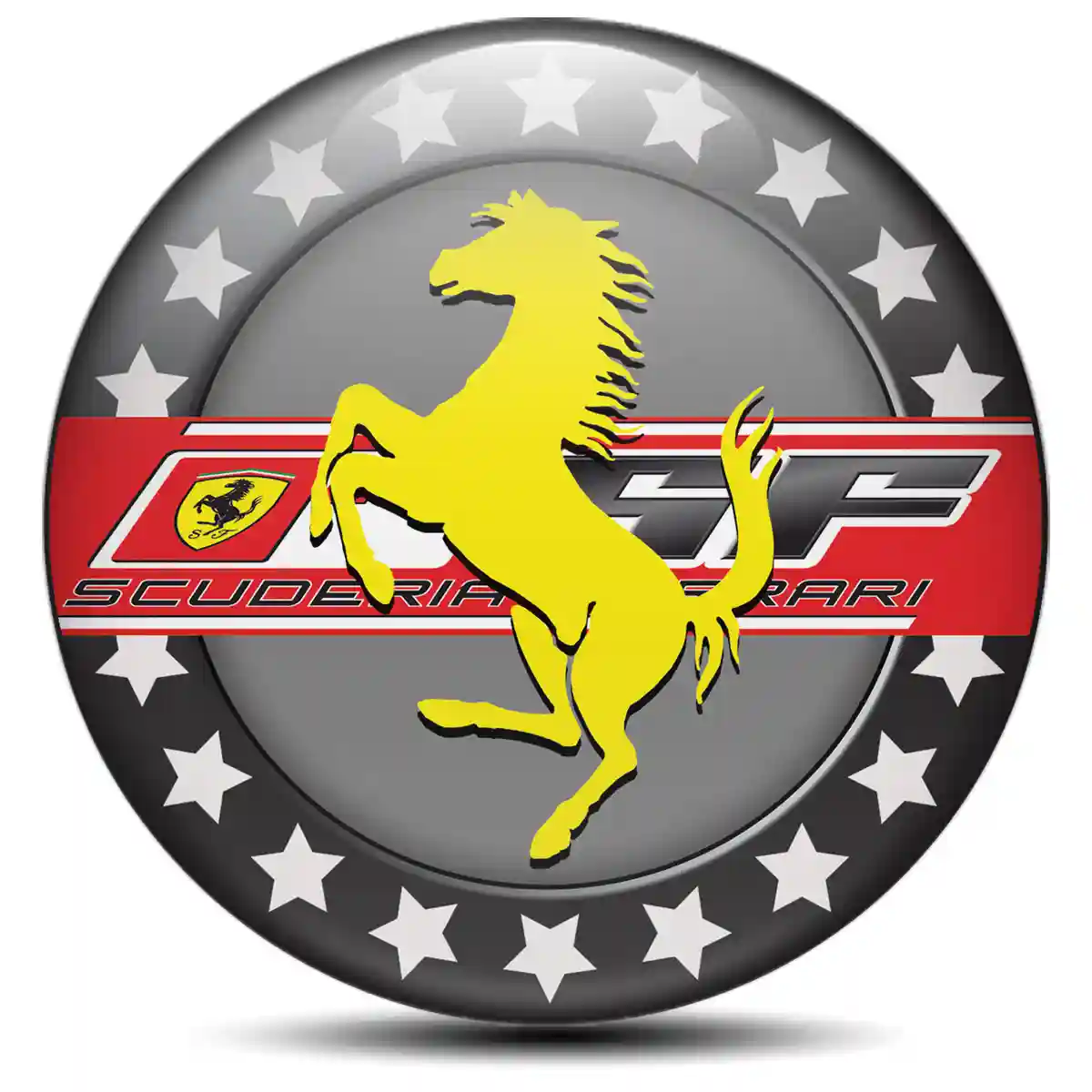 Ferrari Silicone Sticker Stylish Design