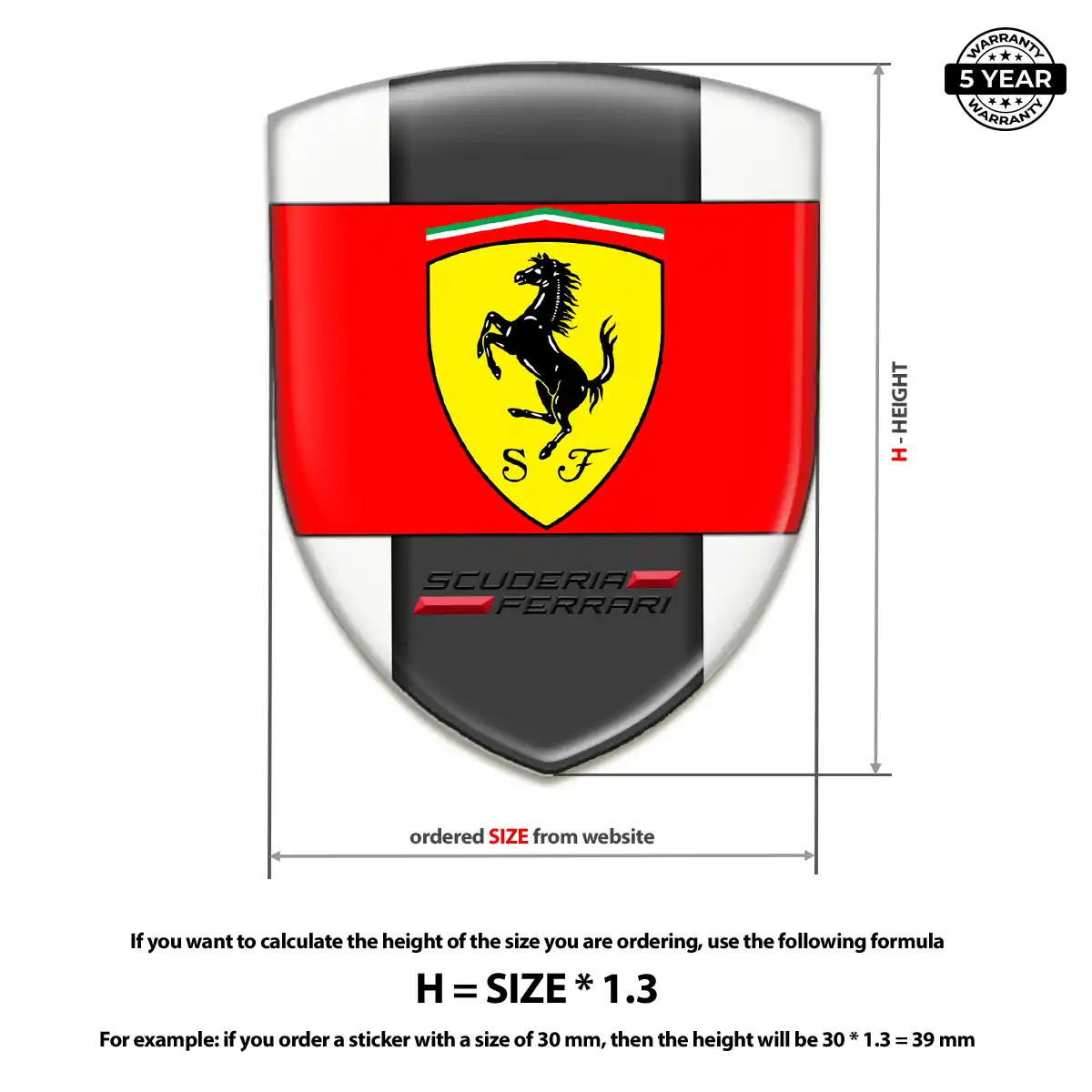 Ferrari Sticker Elite Finish
