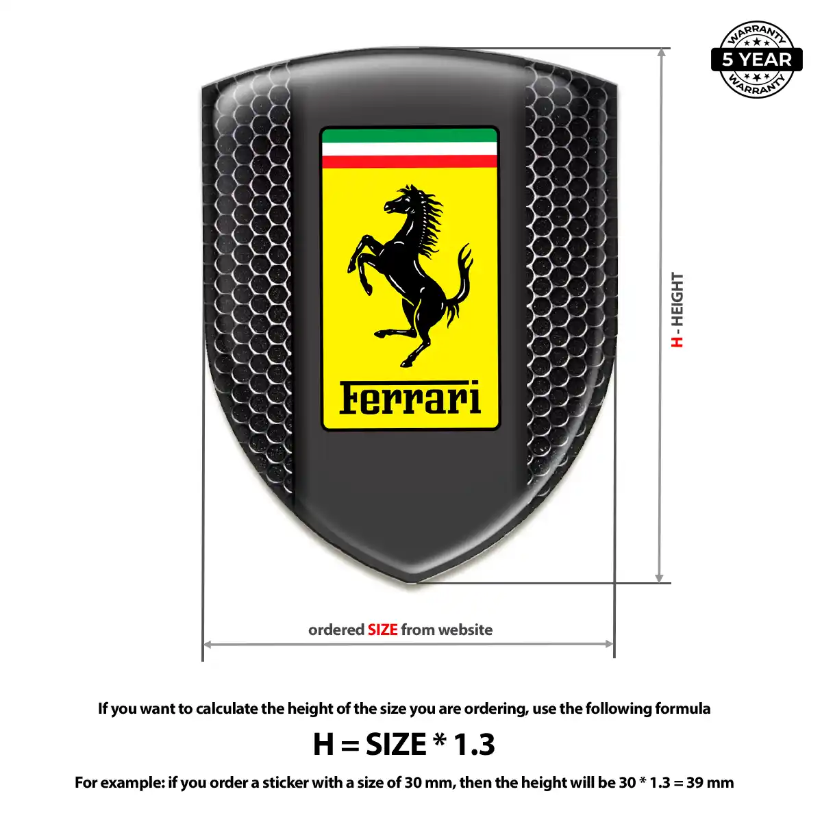 Ferrari Sticker Sleek Style