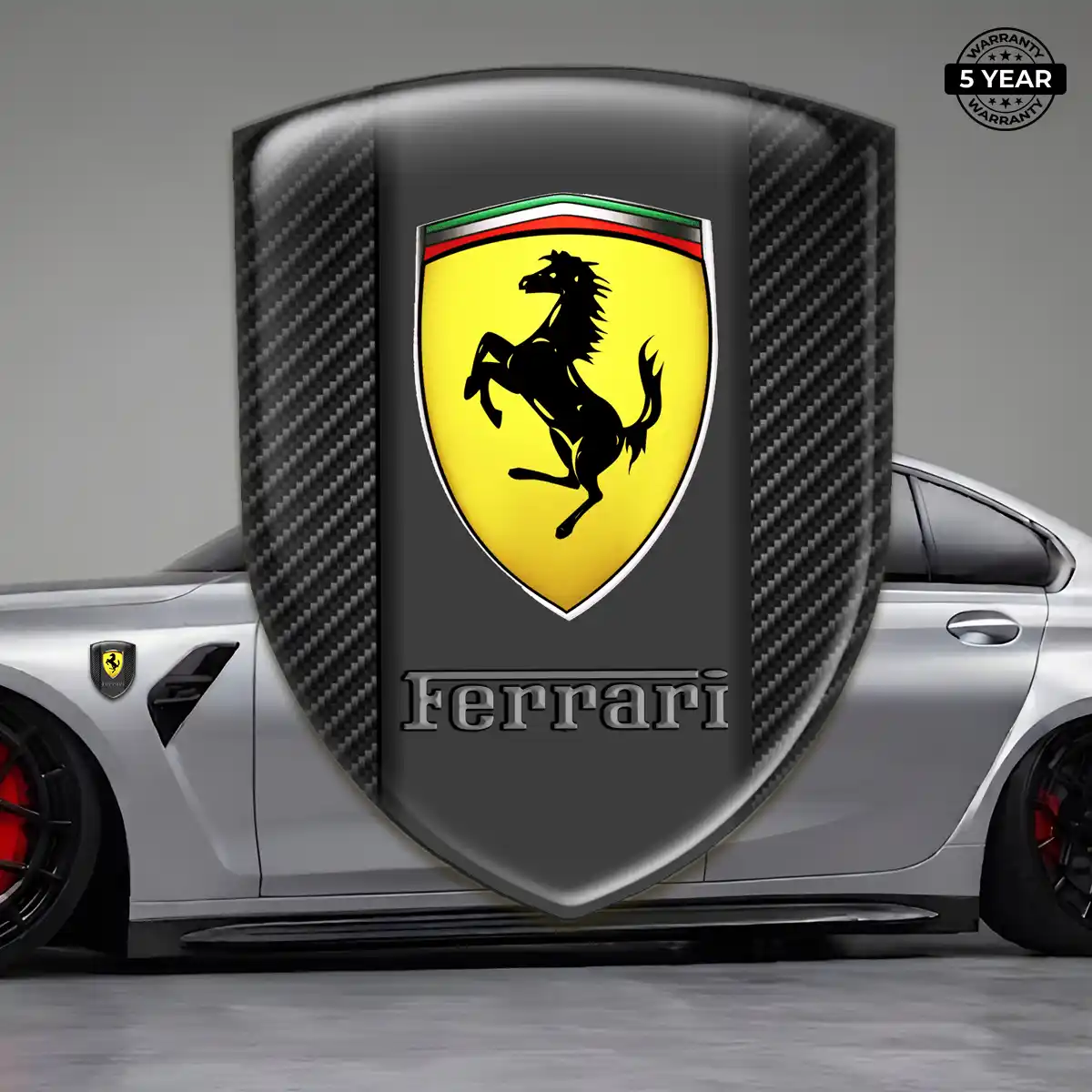 Ferrari Vehicle Logo Sticker Refined Design