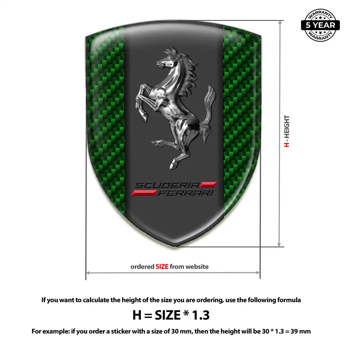 Ferrari Vehicle Logo Sticker Sleek Style