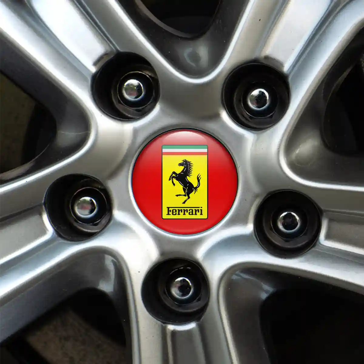 Ferrari Wheel Emblem Self-Adhesive Premium Edition