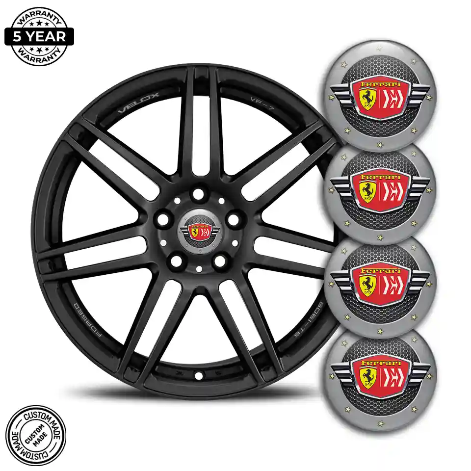Ferrari Wheel Emblem Self-Adhesive Premium Quality