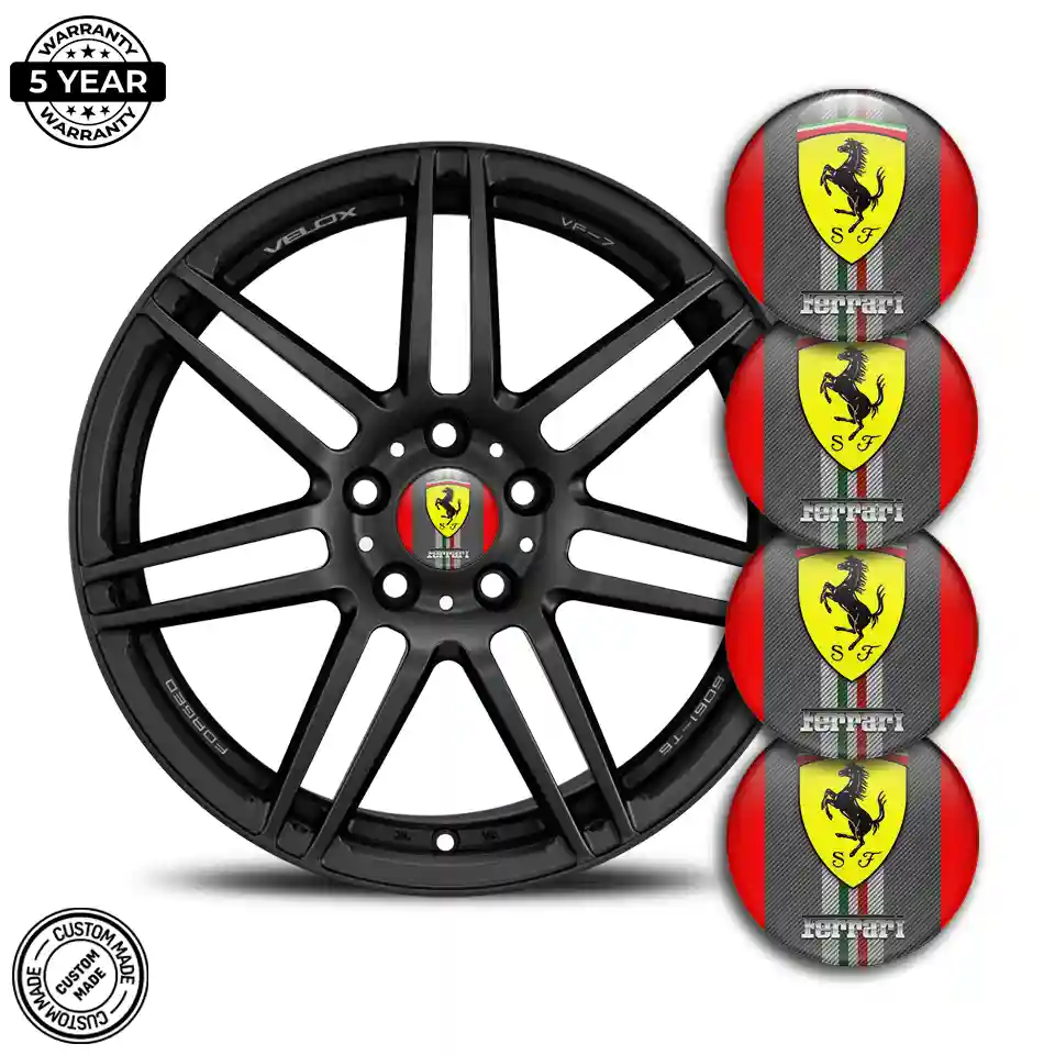 Ferrari Wheel Emblems Premium Edition