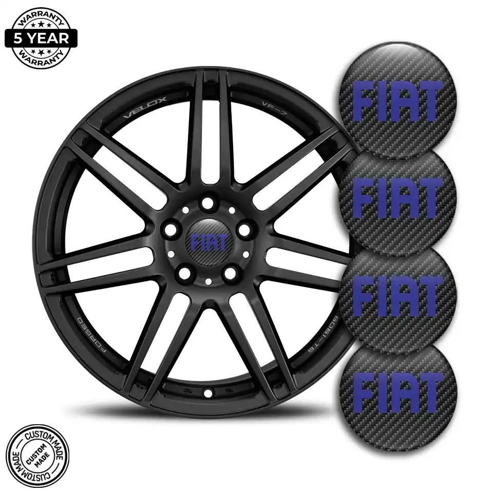 Fiat Domed Sticker Self-Adhesive Premium Resin