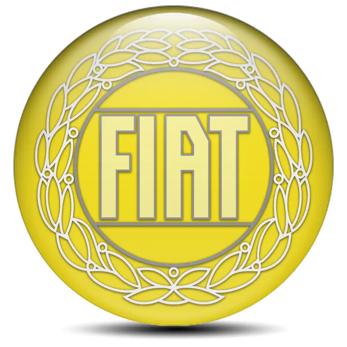 Fiat Domed Sticker Stylish Design