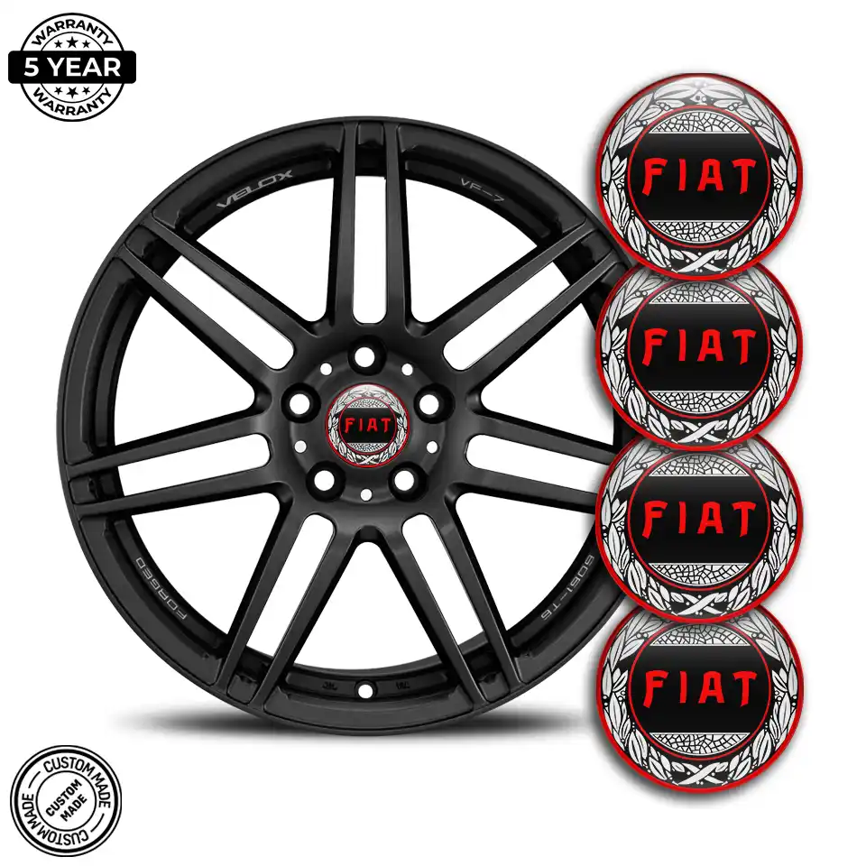Fiat Emblem Wheel Center Caps Premium Edition