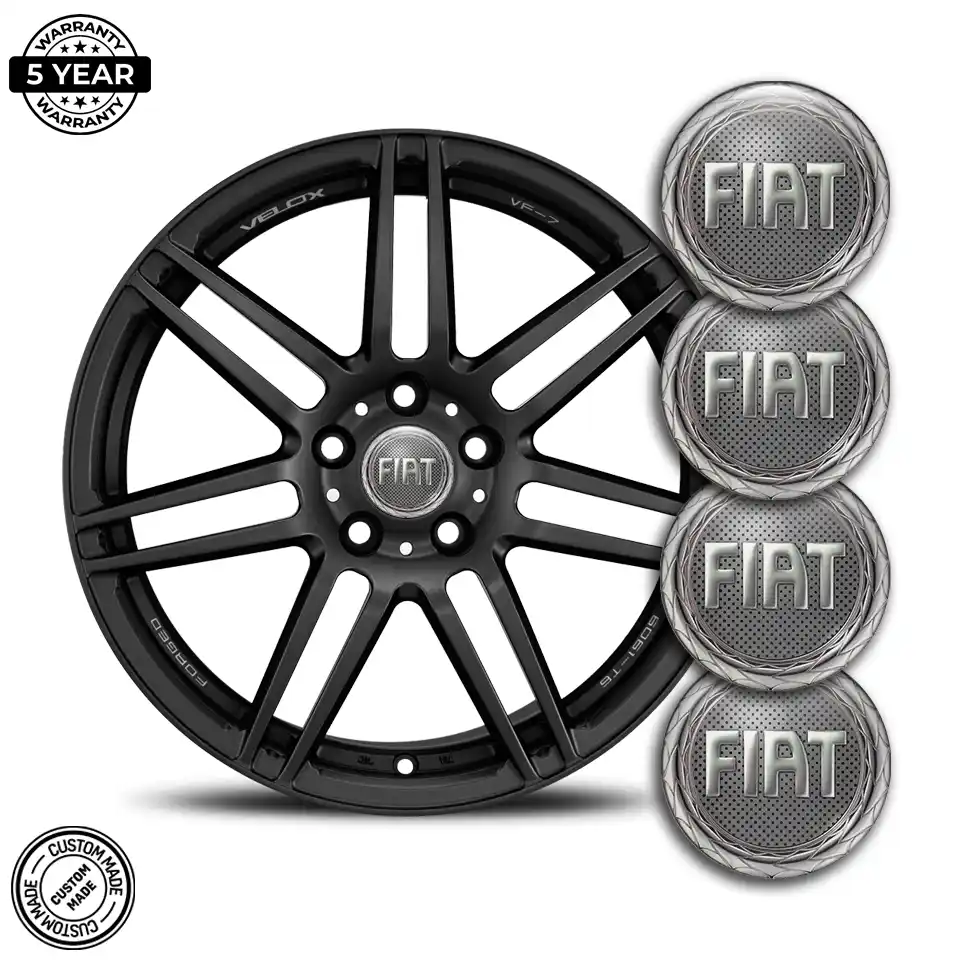 Fiat Logo Silicone Badge Self-Adhesive High Quality