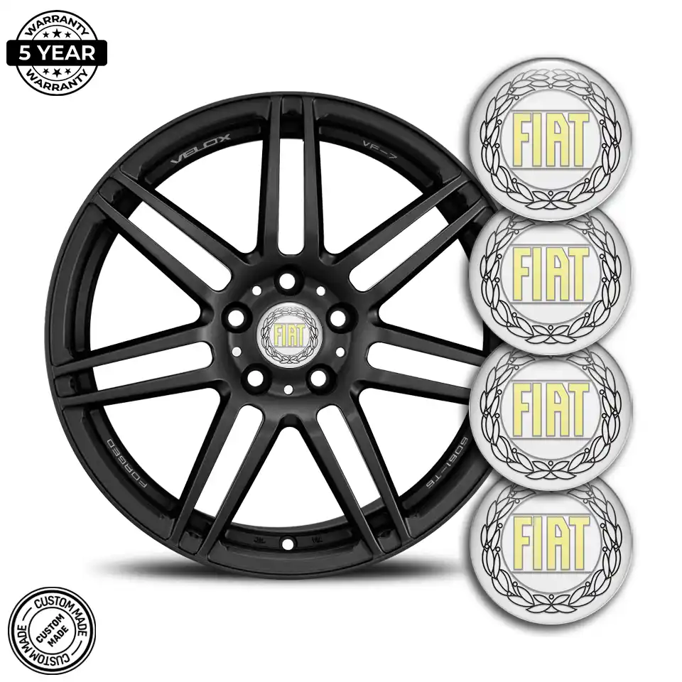Fiat Logo Silicone Badge Self-Adhesive Stylish Design