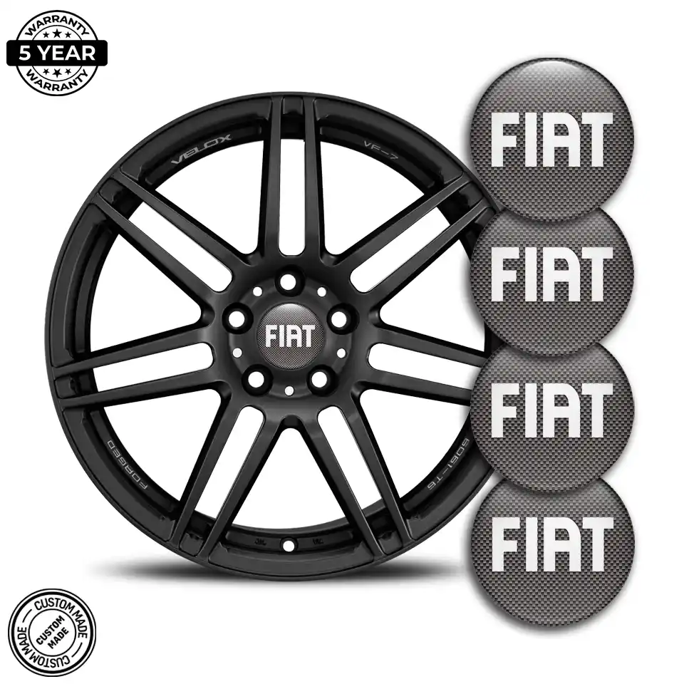 Fiat Logo Silicone Emblem Self-Adhesive Premium Quality