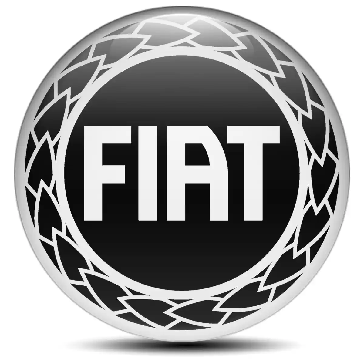 Fiat Logo Silicone Emblem Self-Adhesive Premium Resin