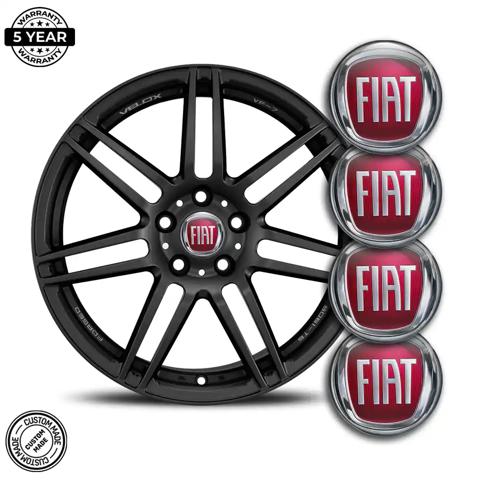 Fiat Logo Silicone Sticker Premium Quality