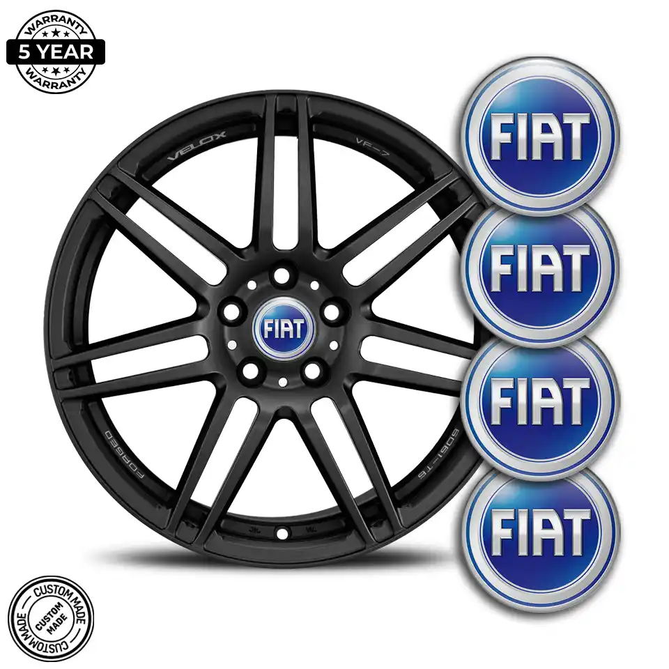 Fiat Logo Silicone Sticker Stylish Design