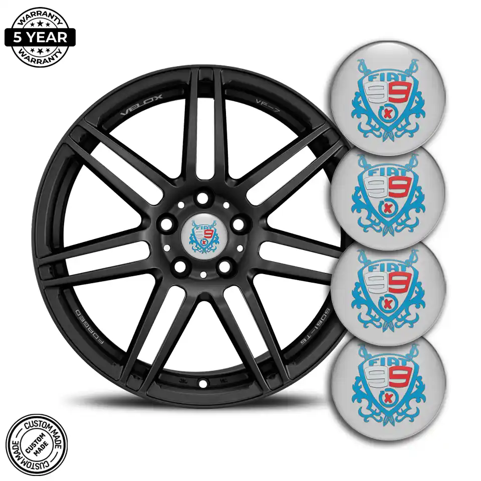 Fiat Silicone Emblem Self-Adhesive Premium Resin