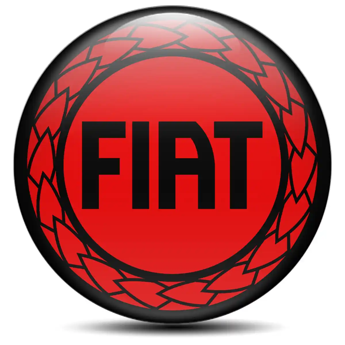 Fiat Silicone Sticker Stylish Design