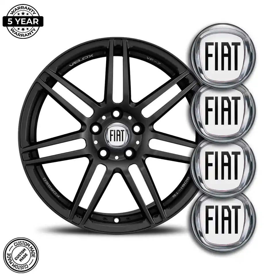 Fiat Wheel Emblem Self-Adhesive Stylish Design