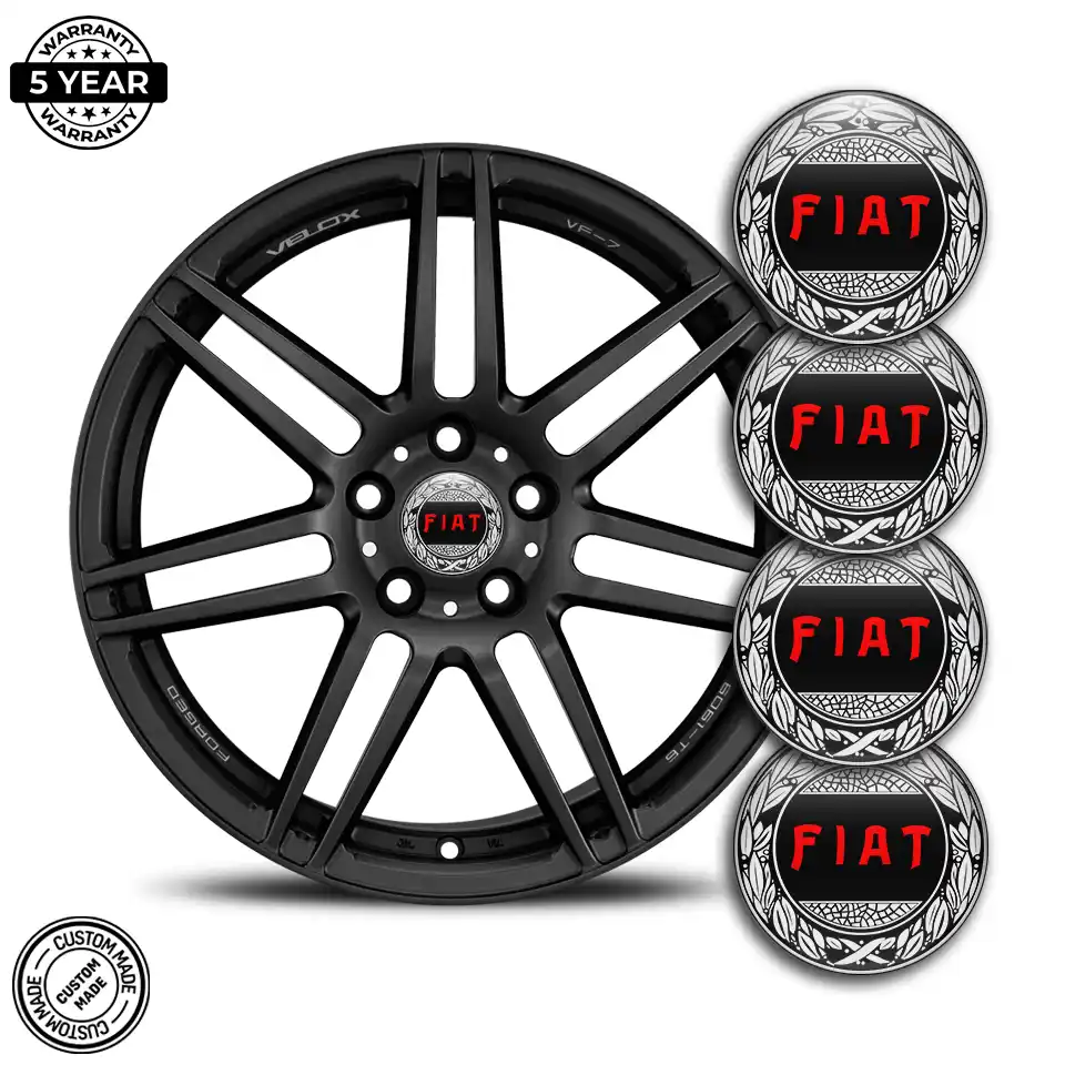 Fiat Wheel Emblems Premium Resin