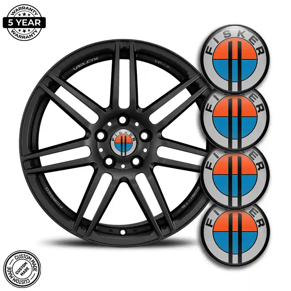 Fisker Badge Emblems Center Cap Self-Adhesive Sleek Style