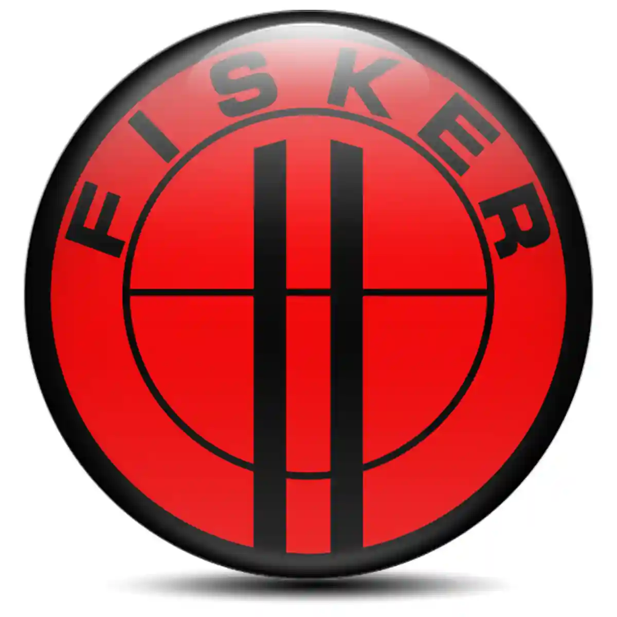 Fisker Domed Sticker Self-Adhesive Sleek Style