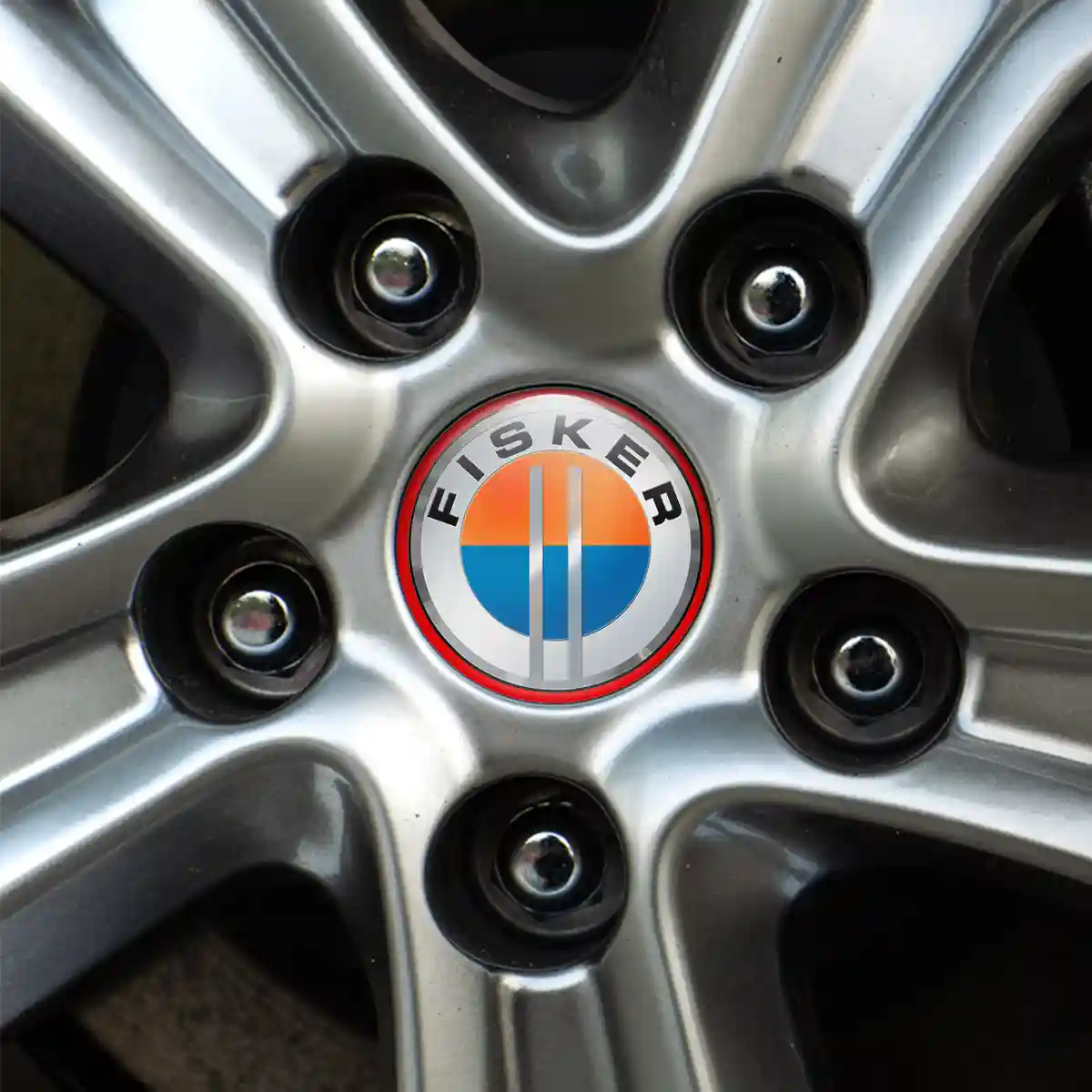 Fisker Emblem Center Hub Cap Self-Adhesive Sleek Style