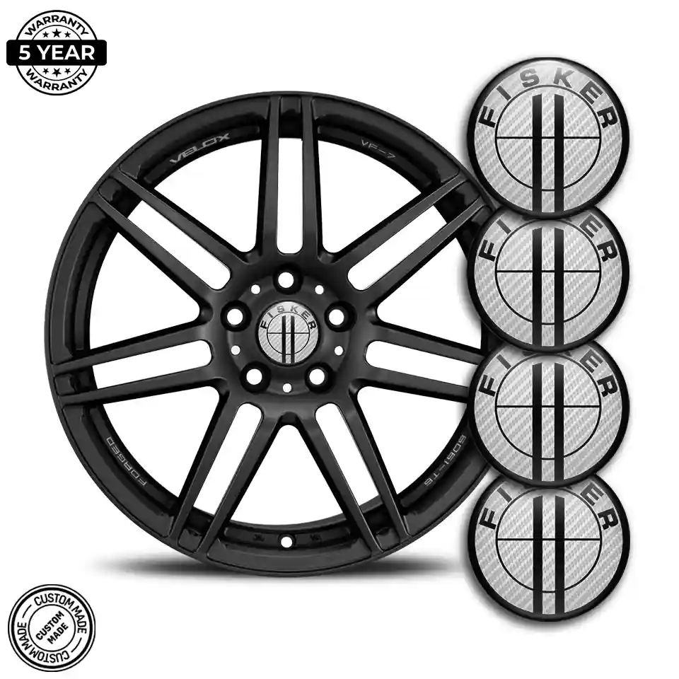 Fisker Epoxy Sticker Sleek Style