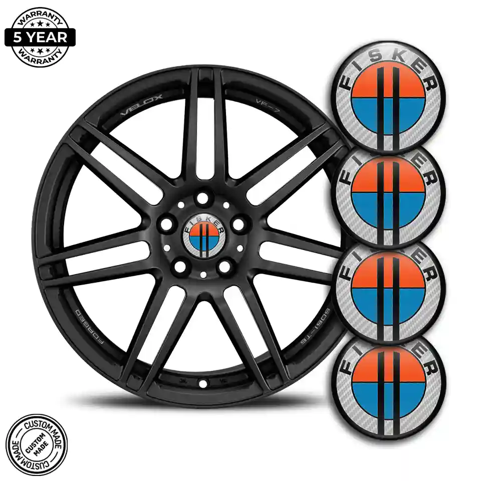 Fisker Logo Silicone Badge Self-Adhesive Sleek Style