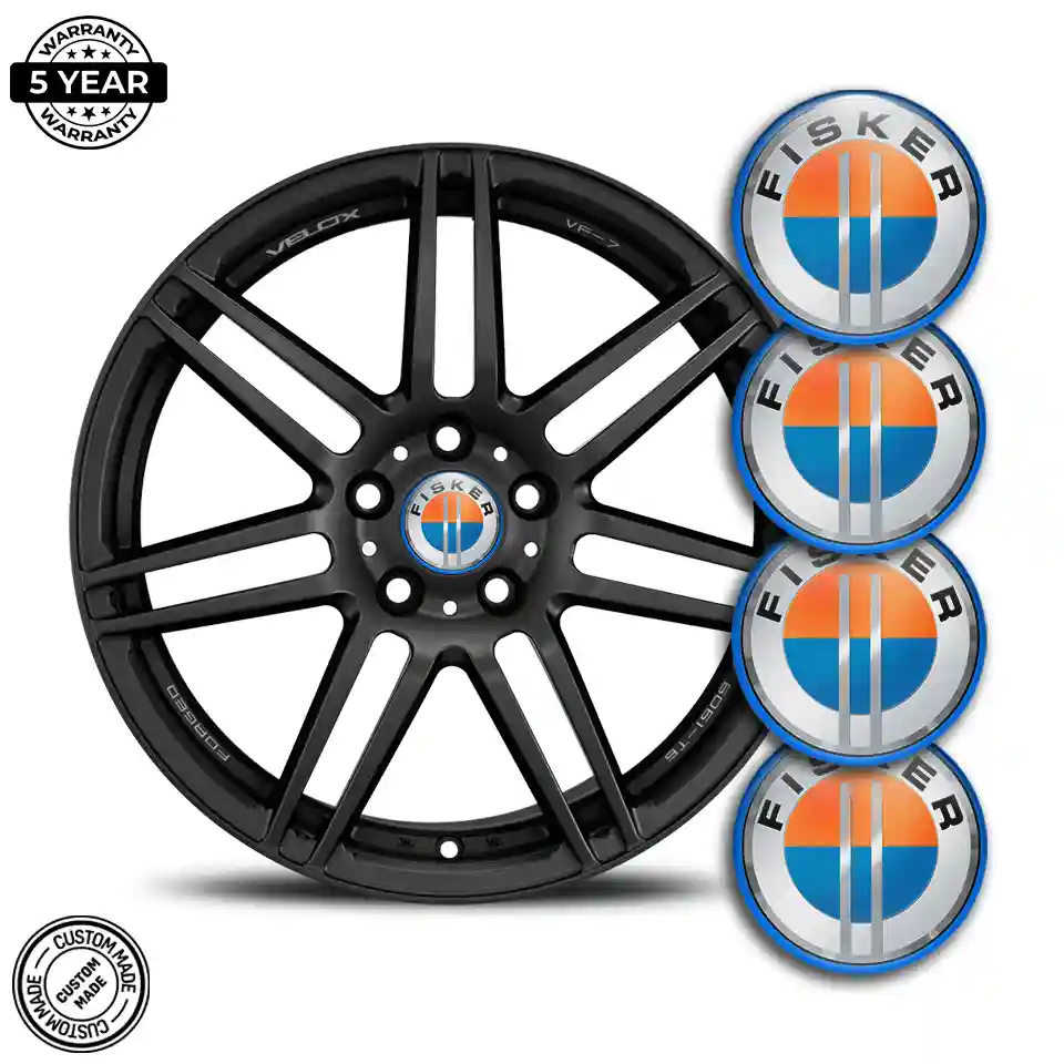 Fisker Logo Silicone Sticker Self-Adhesive Sleek Style
