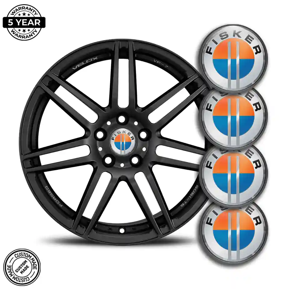 Fisker Logo Silicone Sticker Sleek Style