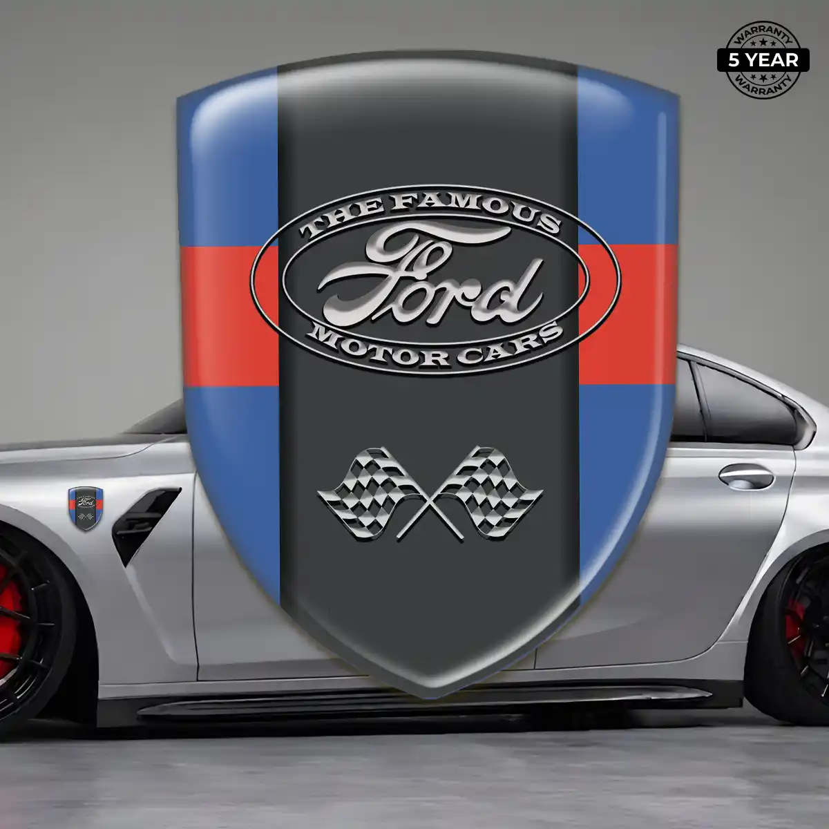 Ford 3D Badge Sticker Refined Design