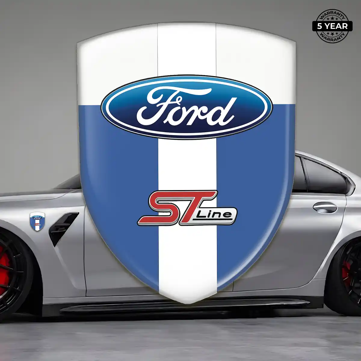 Ford 3D Emblem Sticker Refined Design