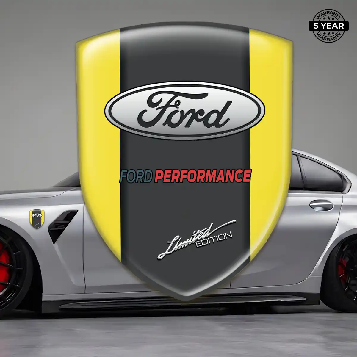 Ford 3D Logo Sticker Sleek Style