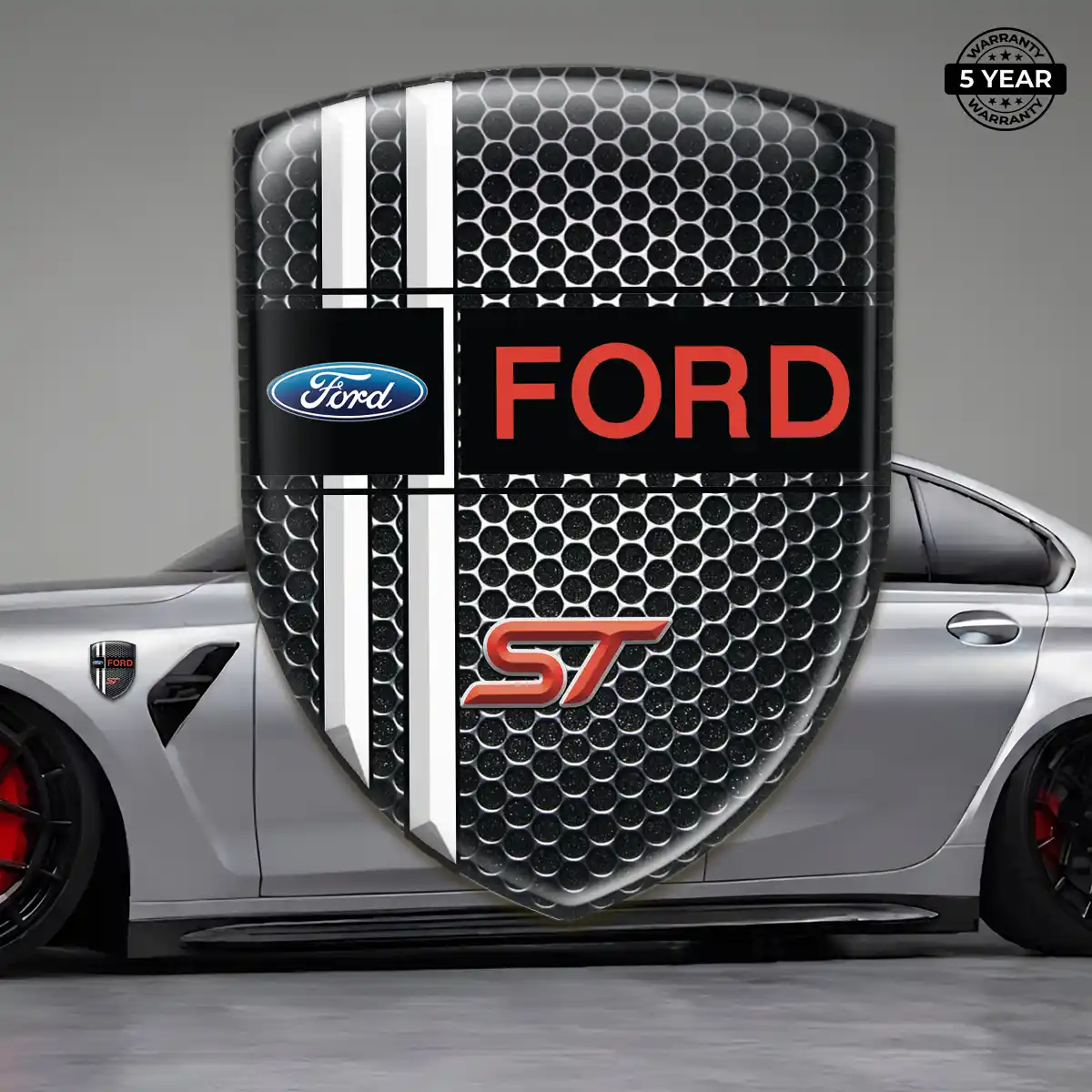 Ford Automotive Emblem Sticker Refined Design