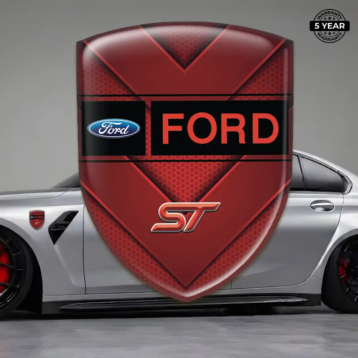 Ford Automotive Emblem Sticker Sleek Style