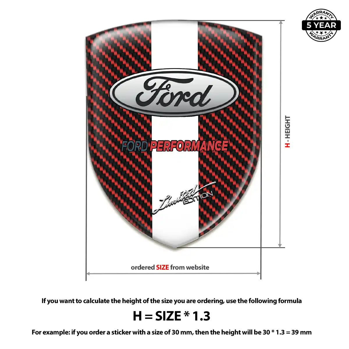 Ford Automotive Logo Sticker Sleek Style