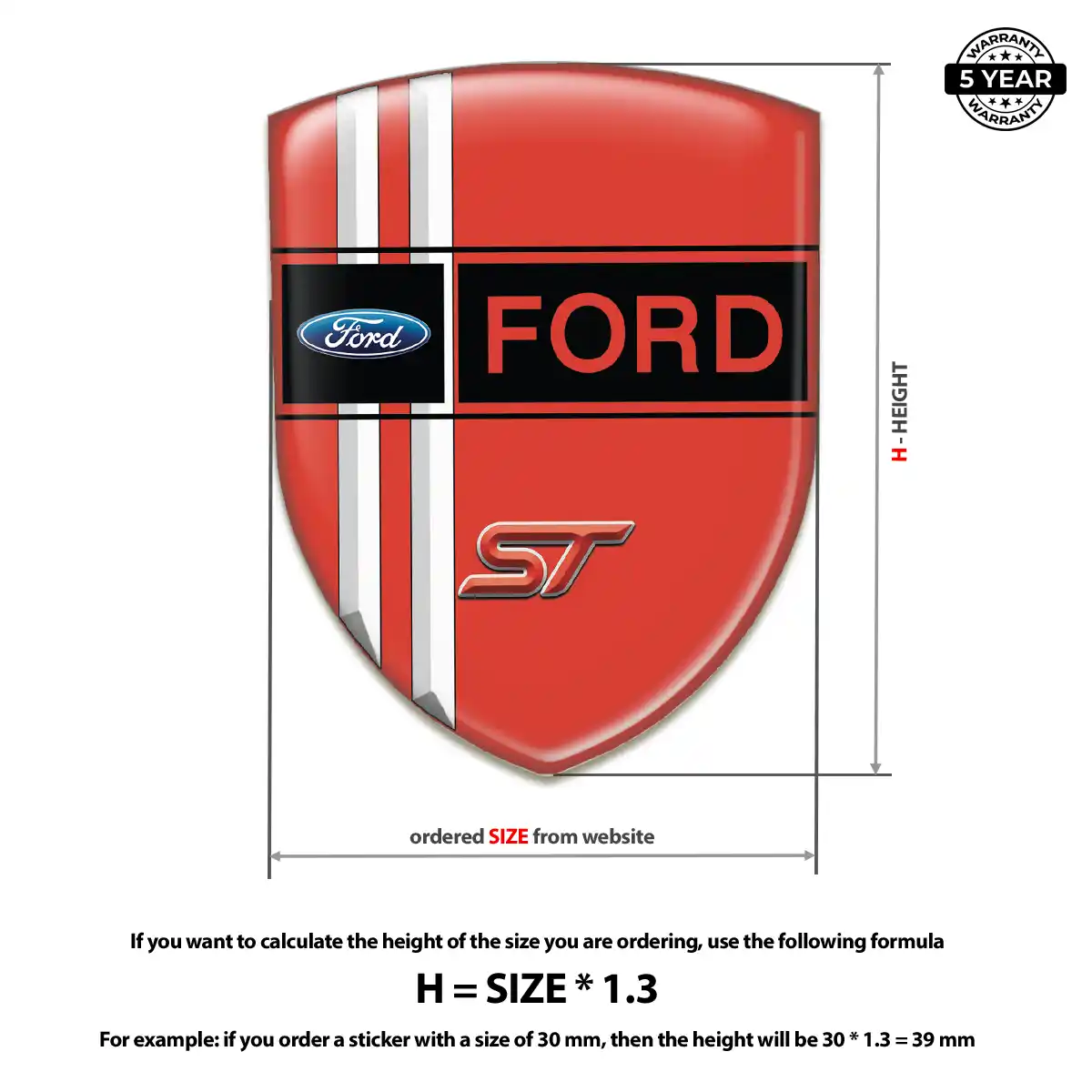 Ford Car Badge Sticker Sleek Style
