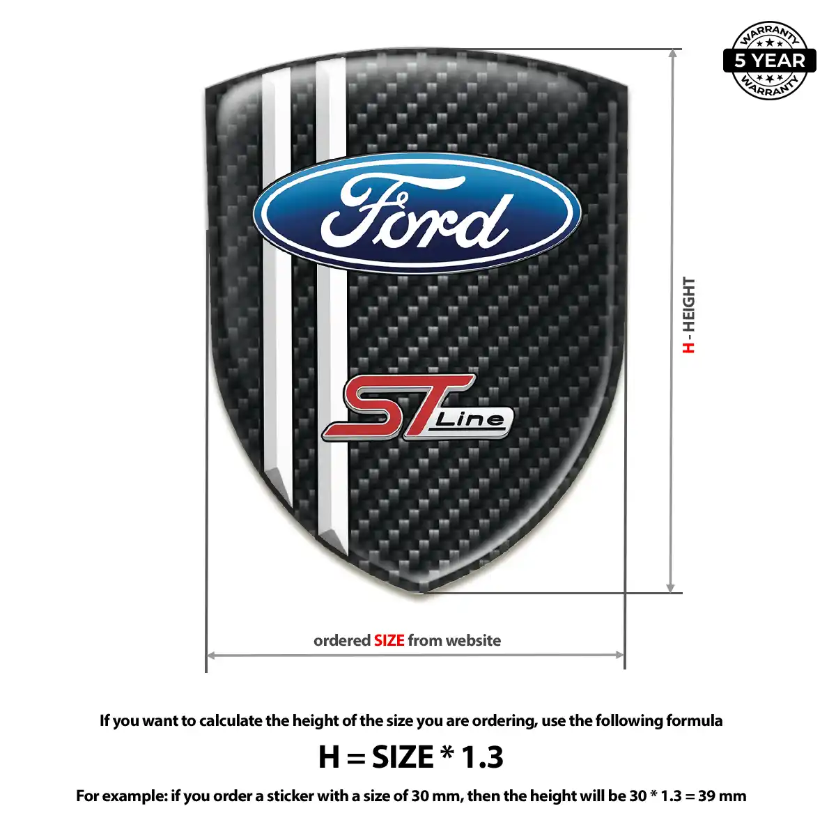 Ford Car Emblem Decal Refined Design