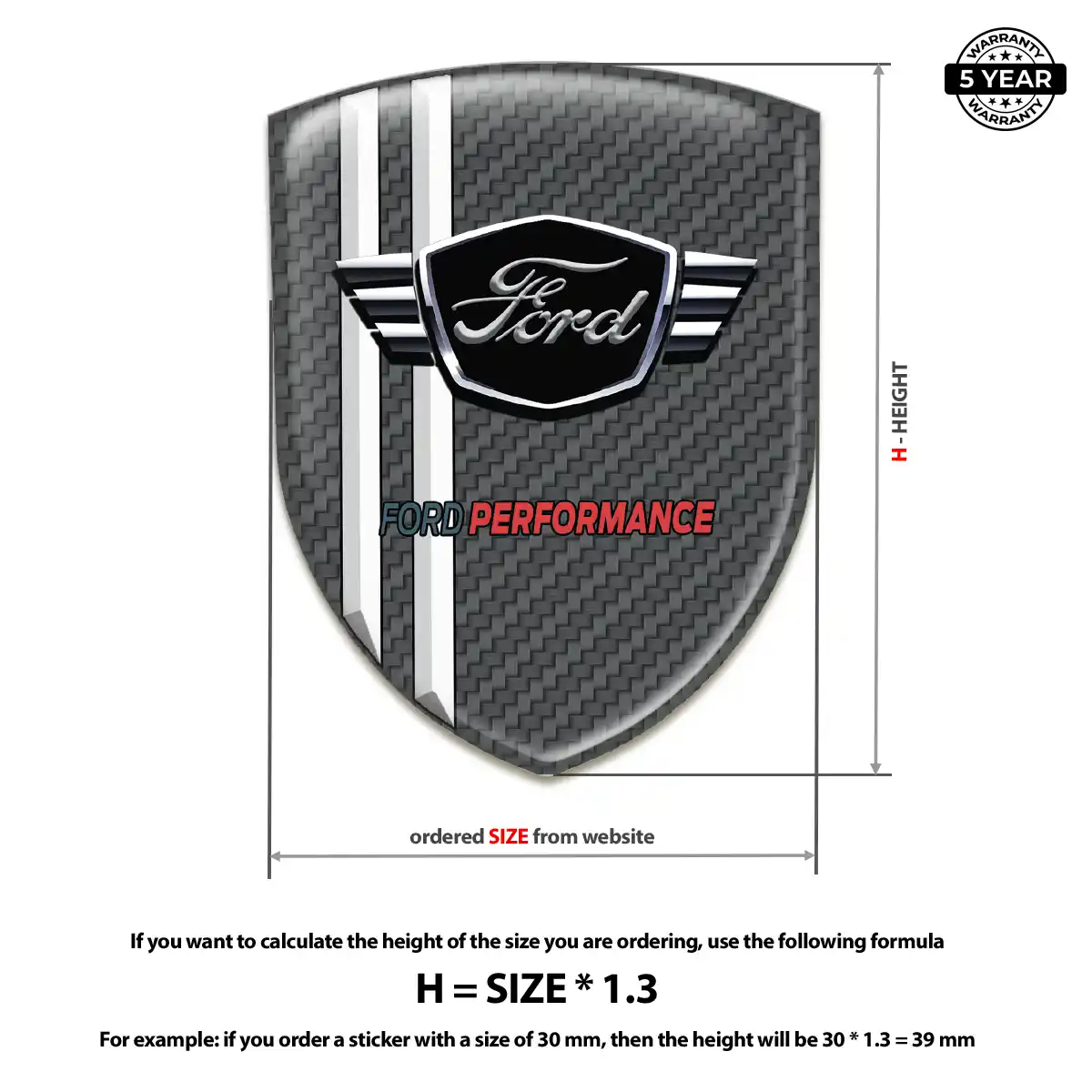 Ford Car Emblem Decal Sleek Style