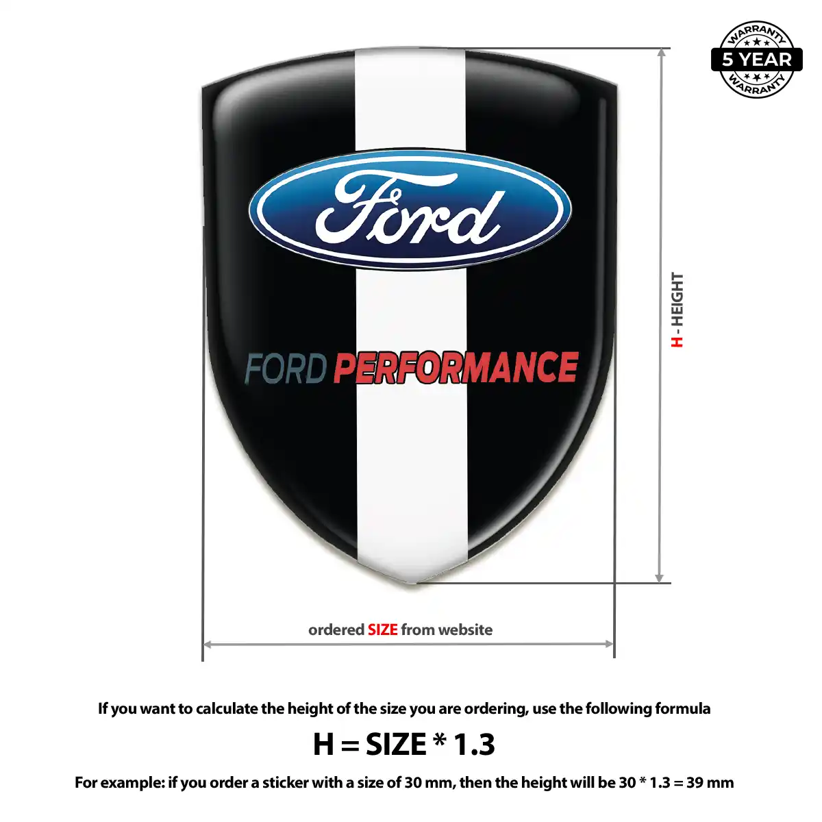 Ford Car Emblem Sticker Sleek Style